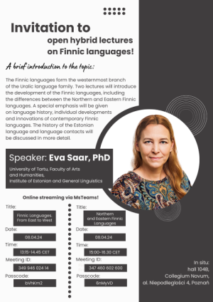 Zaproszenie na cykl wykładów „Finnic languages”