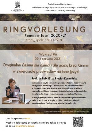 Ringvorlesung 6: Wykład otwarty prof. Elizy Pieciul-Karmińskiej 
